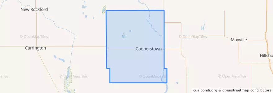 Mapa de ubicacion de Griggs County.