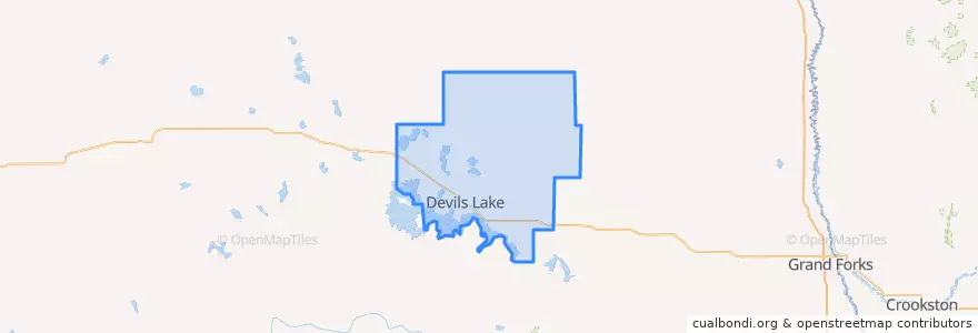 Mapa de ubicacion de Ramsey County.