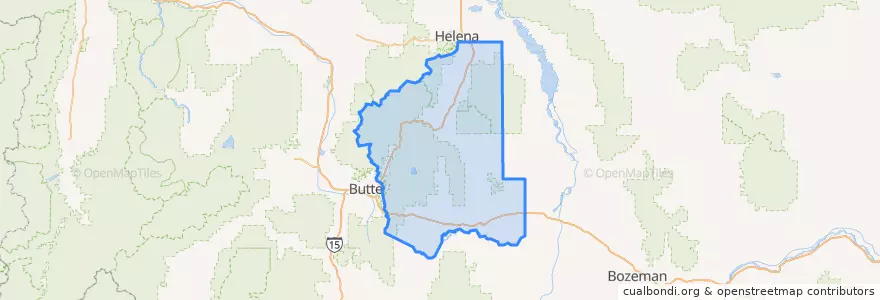 Mapa de ubicacion de Jefferson County.