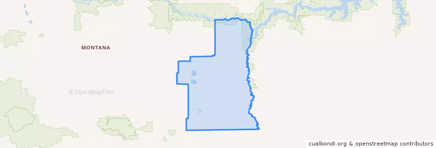 Mapa de ubicacion de Petroleum County.