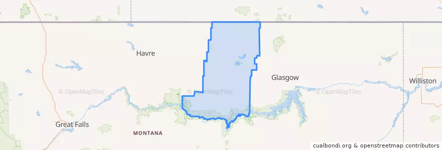 Mapa de ubicacion de Phillips County.