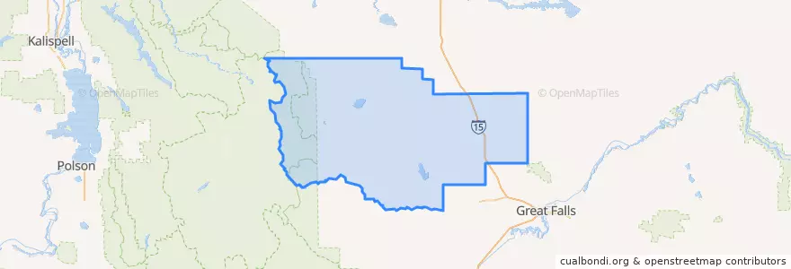Mapa de ubicacion de Teton County.