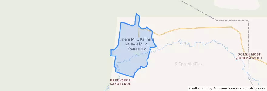 Mapa de ubicacion de городское поселение имени М. И. Калинина.