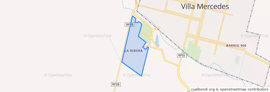 Mapa de ubicacion de La Ribera.