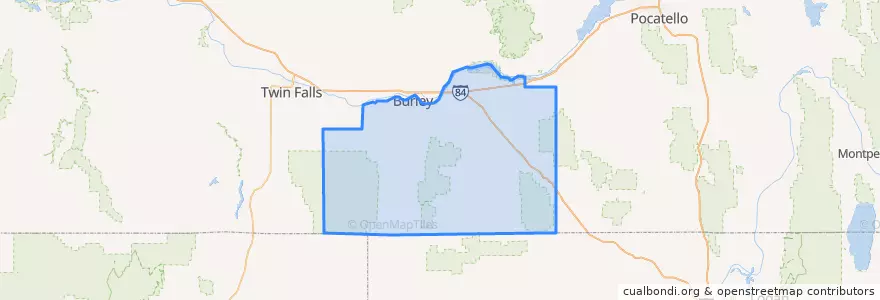 Mapa de ubicacion de Cassia County.