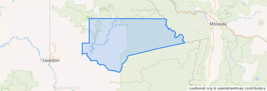 Mapa de ubicacion de Clearwater County.