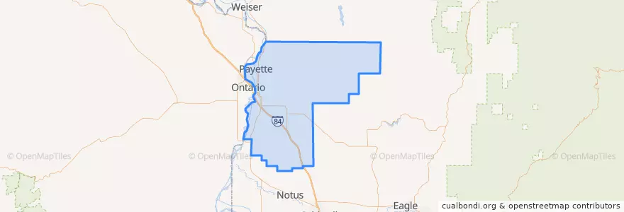 Mapa de ubicacion de Payette County.