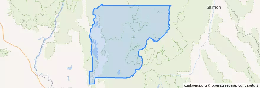 Mapa de ubicacion de Valley County.