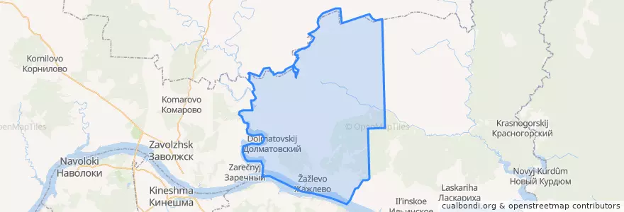 Mapa de ubicacion de Сосневское сельское поселение.