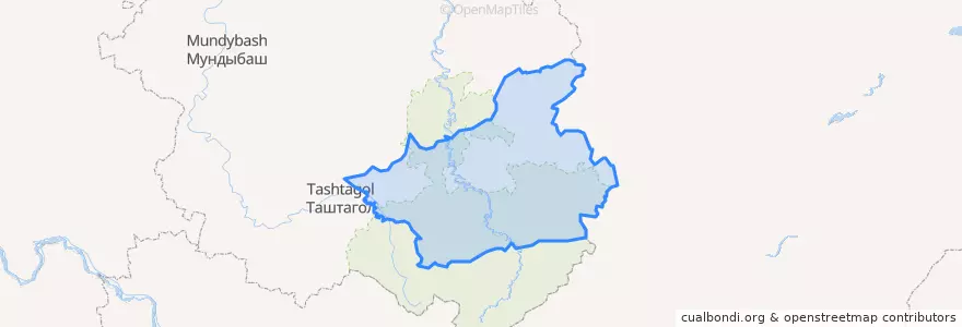 Mapa de ubicacion de Усть-Кабырзинское сельское поселение.