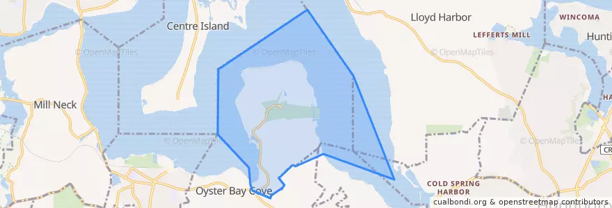Mapa de ubicacion de Cove Neck.
