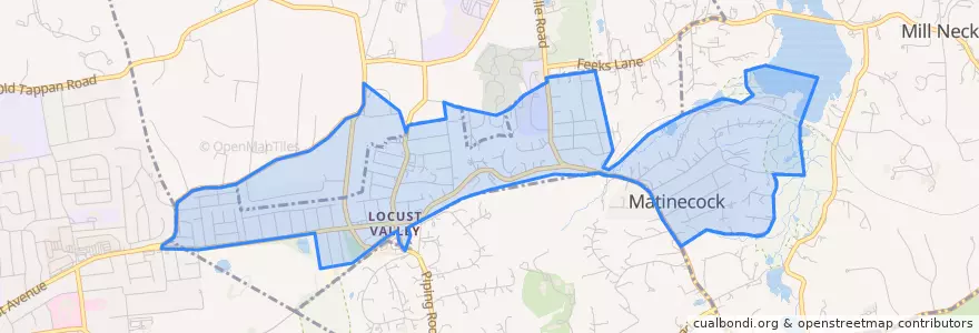 Mapa de ubicacion de Locust Valley.