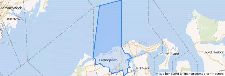 Mapa de ubicacion de Lattingtown.