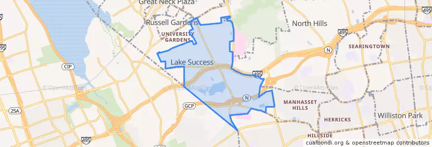 Mapa de ubicacion de Lake Success.