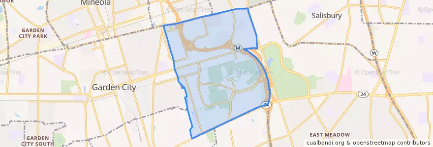Mapa de ubicacion de East Garden City.
