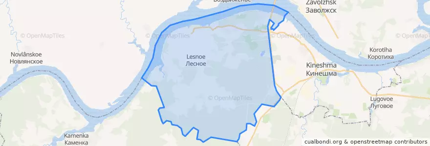 Mapa de ubicacion de Наволокское городское поселение.