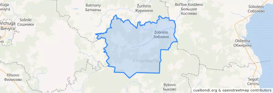 Mapa de ubicacion de Шилекшинское сельское поселение.