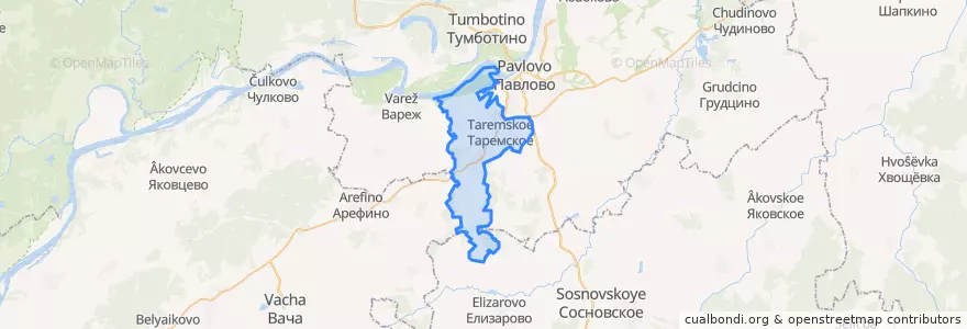 Mapa de ubicacion de Таремский сельсовет.