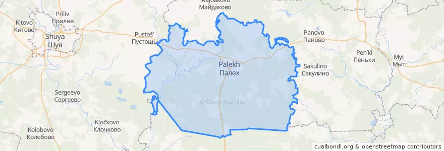 Mapa de ubicacion de Раменское сельское поселение.