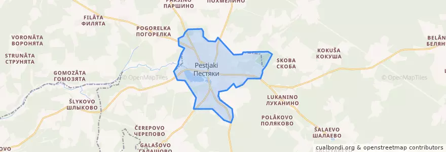 Mapa de ubicacion de Пестяковское городское поселение.