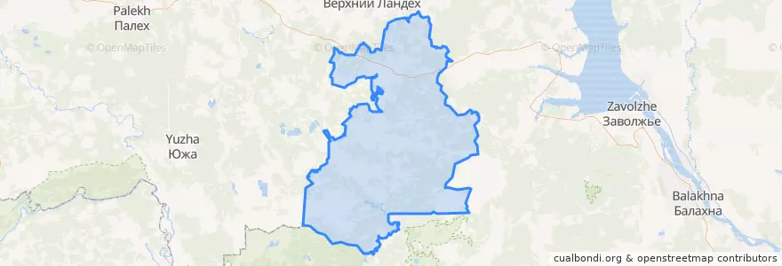 Mapa de ubicacion de Пестяковское сельское поселение.