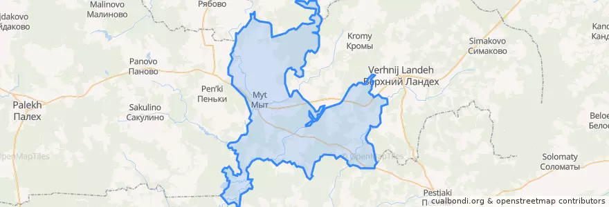 Mapa de ubicacion de Мытское сельское поселение.