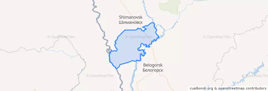 Mapa de ubicacion de Свободненский район.