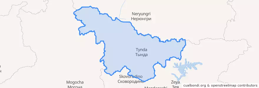 Mapa de ubicacion de Тындинский район.
