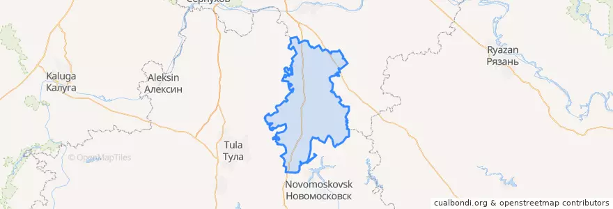 Mapa de ubicacion de Венёвский район.