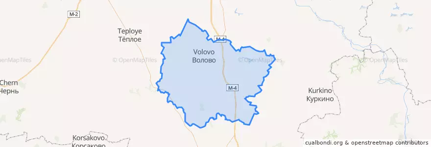 Mapa de ubicacion de Воловский район.
