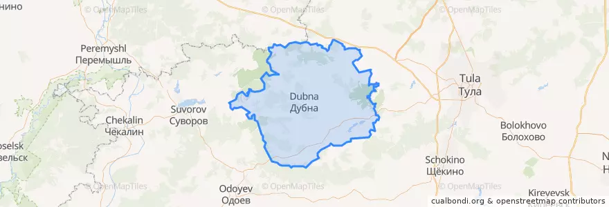 Mapa de ubicacion de Дубенский район.