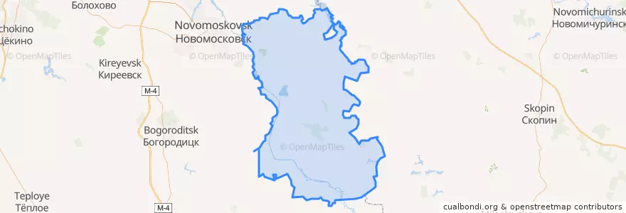 Mapa de ubicacion de Кимовский район.