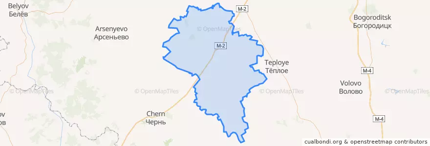 Mapa de ubicacion de Плавский район.