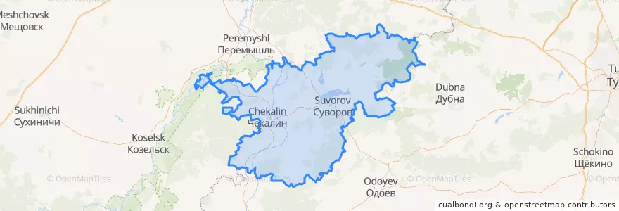 Mapa de ubicacion de Суворовский район.