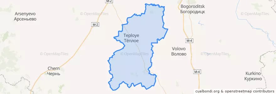 Mapa de ubicacion de Тёпло-Огарёвский район.