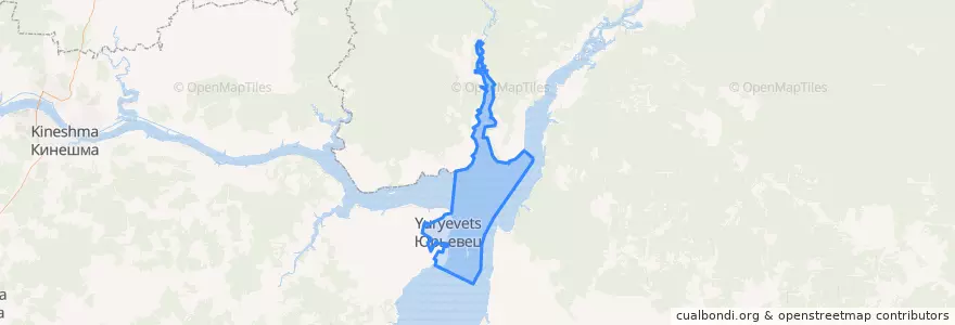 Mapa de ubicacion de Юрьевецкое городское поселение.