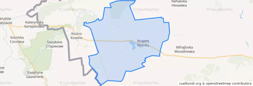 Mapa de ubicacion de Крупецкий сельсовет.