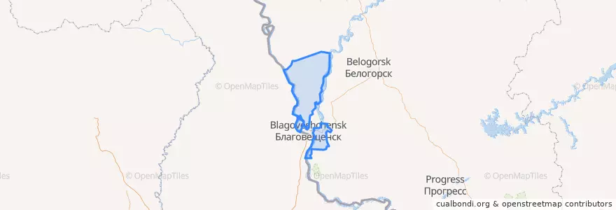 Mapa de ubicacion de Благовещенский район.