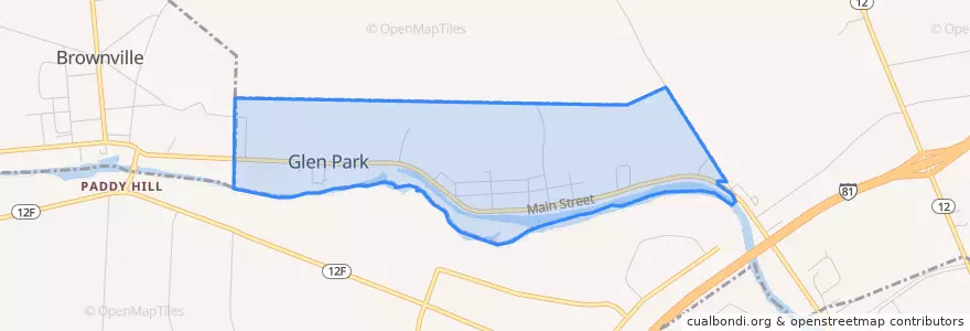 Mapa de ubicacion de Glen Park.