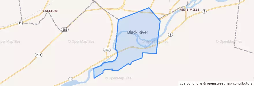 Mapa de ubicacion de Black River.