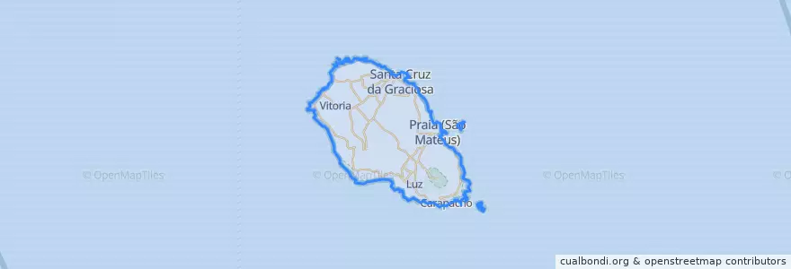 Mapa de ubicacion de Graciosa.