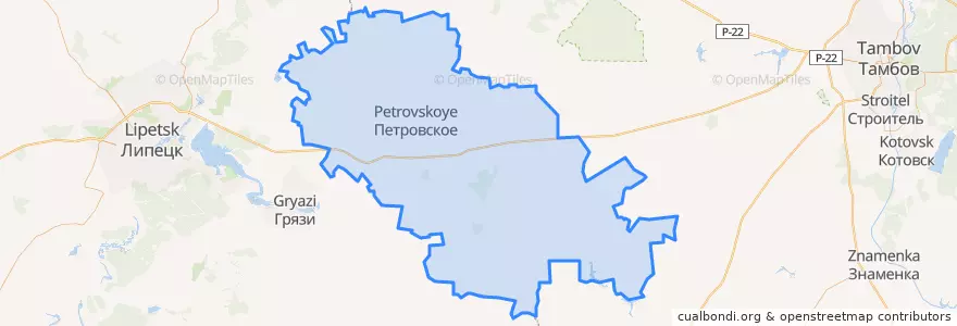 Mapa de ubicacion de Петровский район.