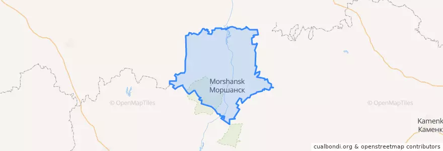 Mapa de ubicacion de Моршанский район.