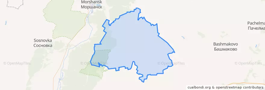 Mapa de ubicacion de Пичаевский район.