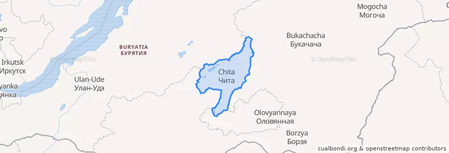 Mapa de ubicacion de Читинский район.