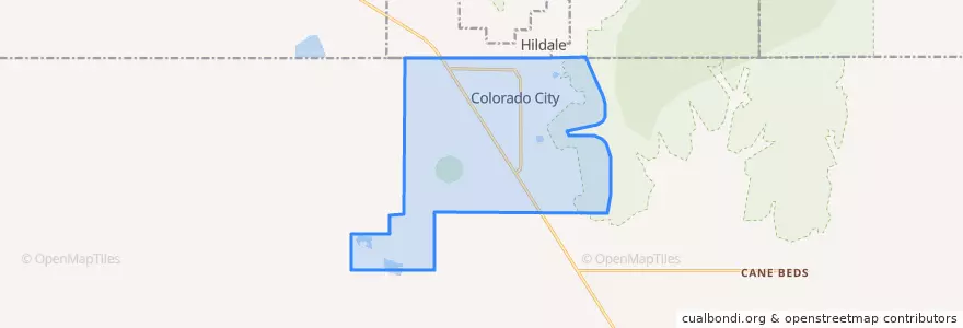 Mapa de ubicacion de Colorado City.