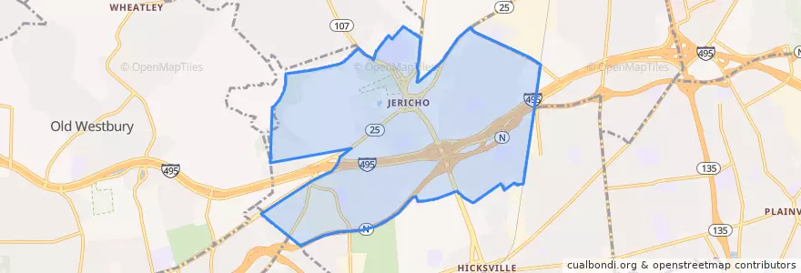 Mapa de ubicacion de Jericho.