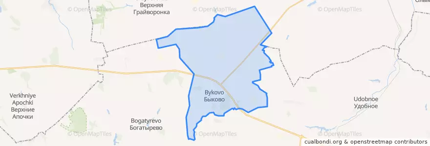 Mapa de ubicacion de Быковский сельсовет.