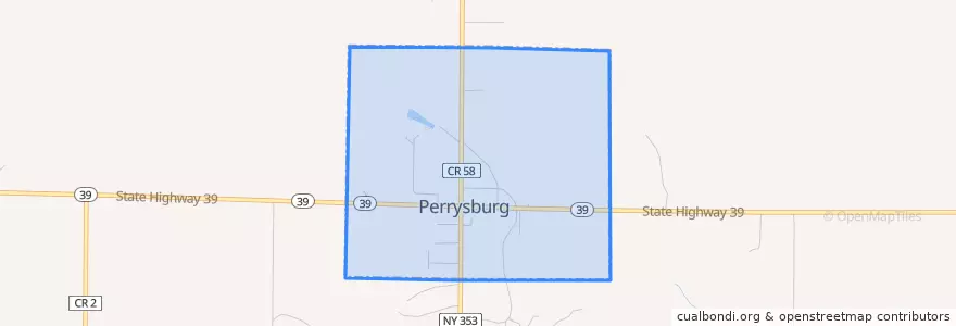 Mapa de ubicacion de Perrysburg.