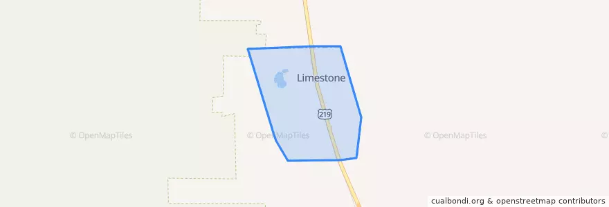 Mapa de ubicacion de Limestone.